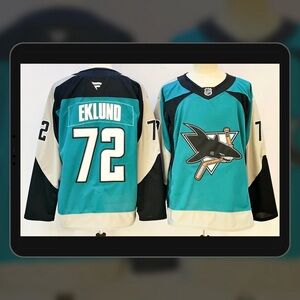 Men's NHL San Jose Sharks William Eklund 35th Anniversary Heritage 2.0 Jersey